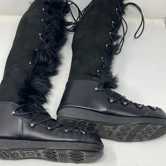 Emilio Pucci Black Shearling Winter Boots - Picture 9 of 11